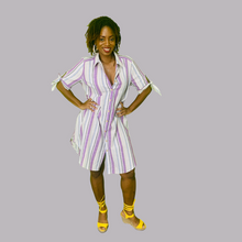 Load image into Gallery viewer, Stripe Oversized T-Shirt Dress