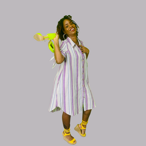 Stripe Oversized T-Shirt Dress